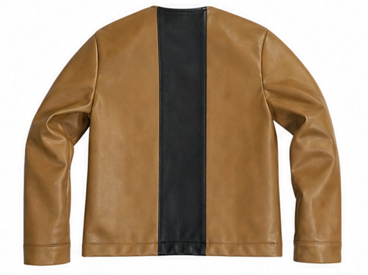 Leather workman jacket