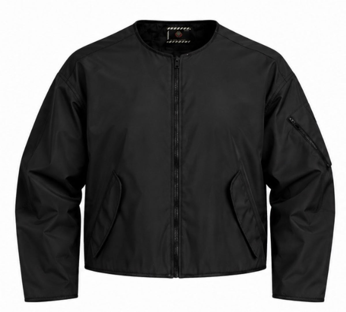 Waxed denim bomber jacket