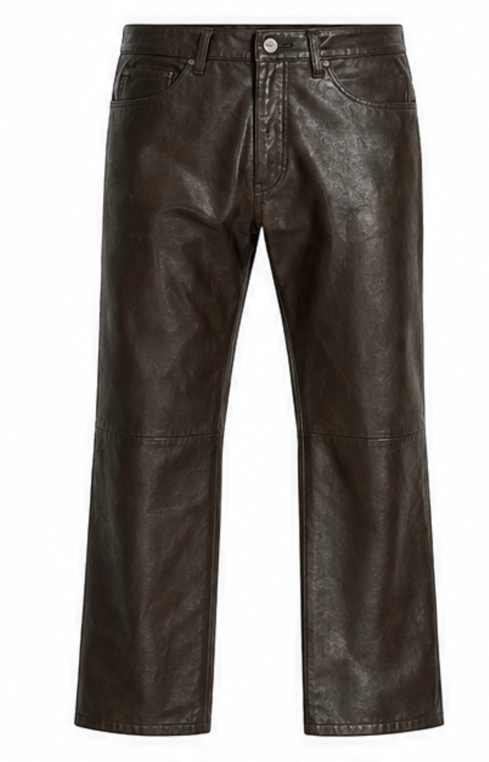 Brown leather pants