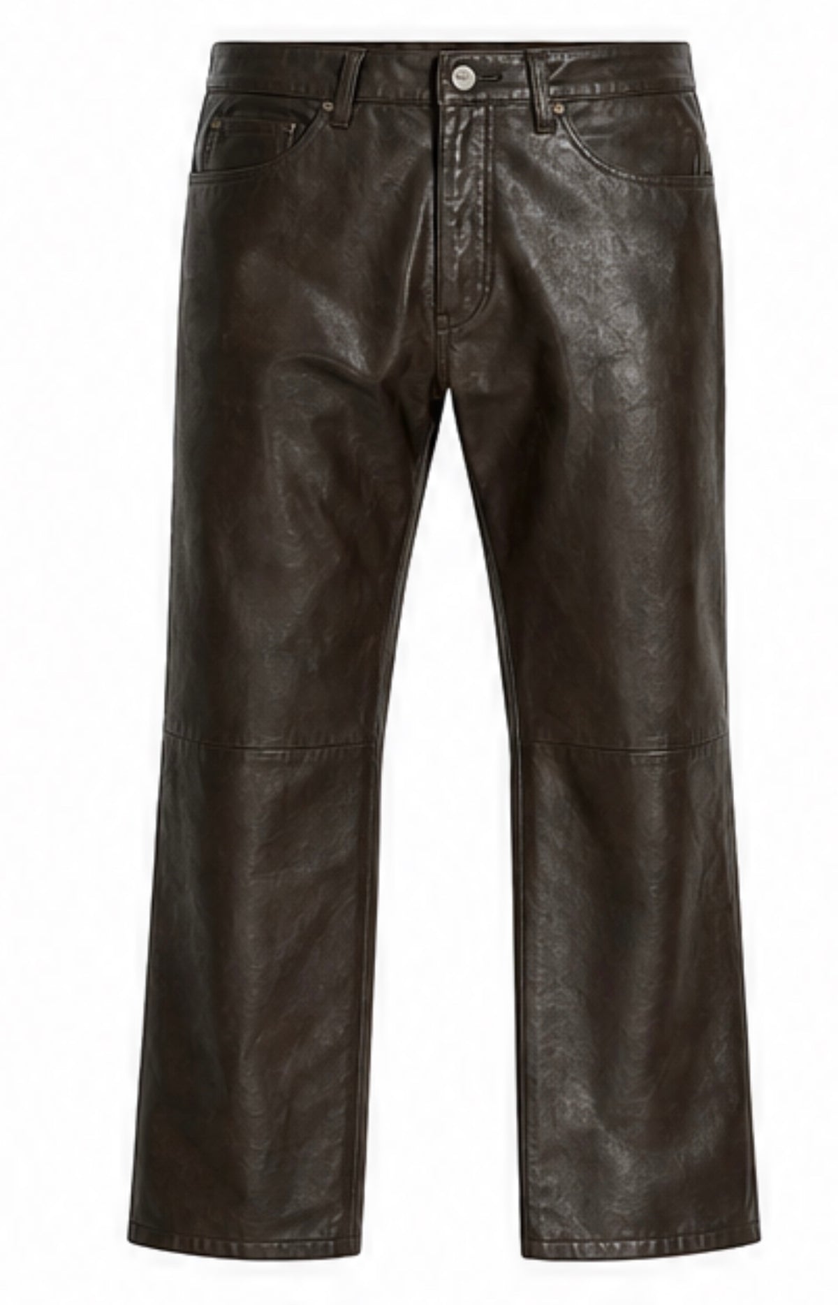 Brown leather pants