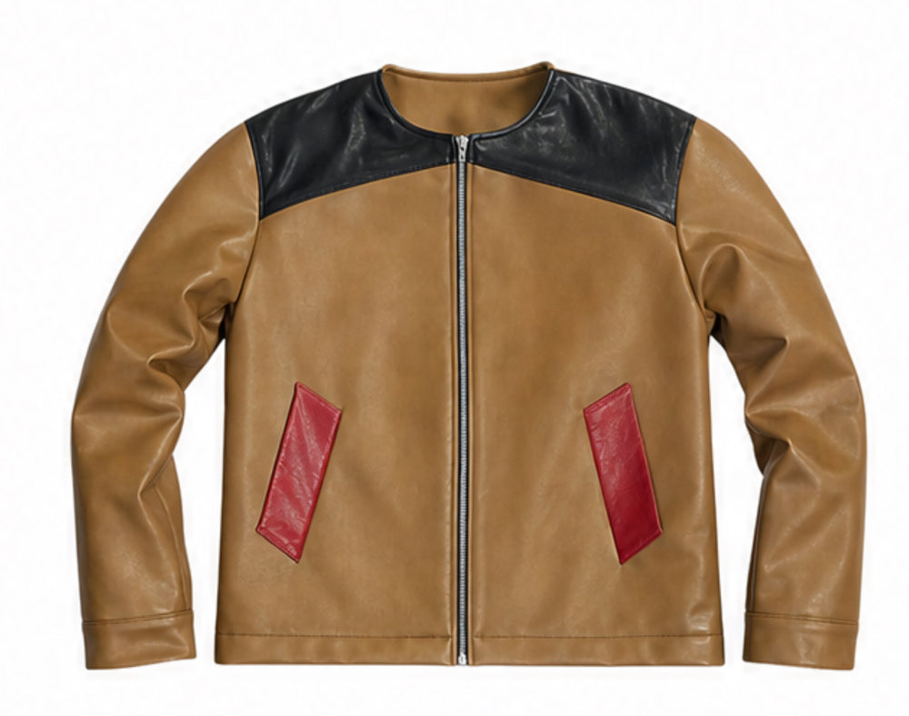 Leather workman jacket