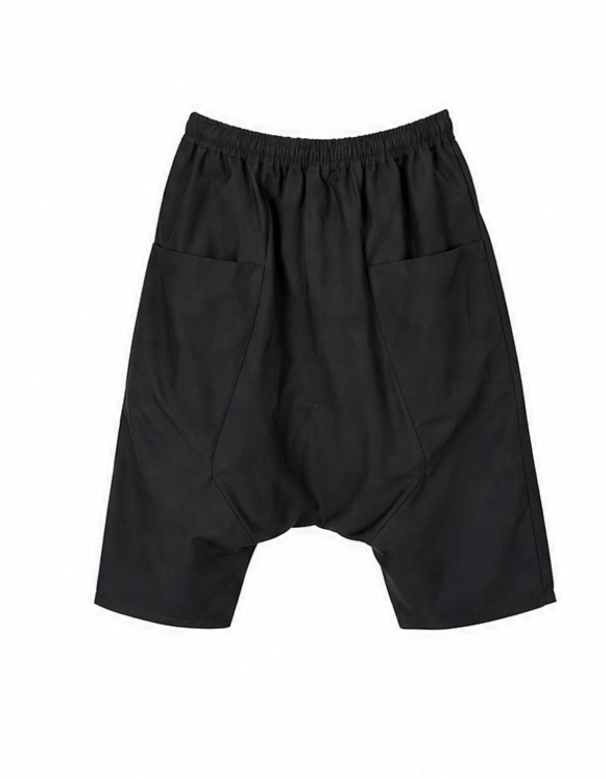 Denim drop crouch shorts