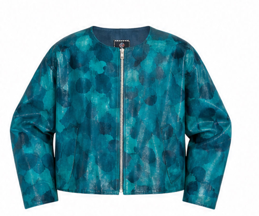 Hand painted waxed workman jacket