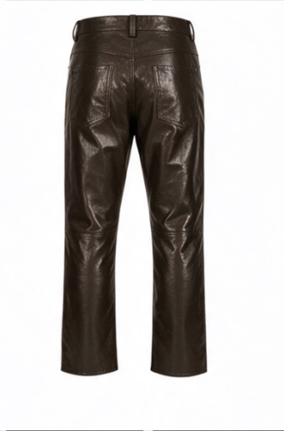 Brown leather pants