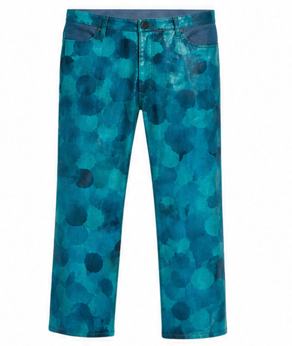 Waxed hand panted pants