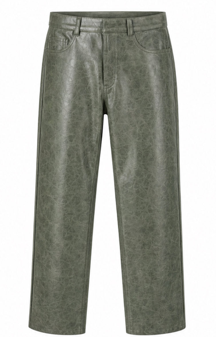 Forest leather pants